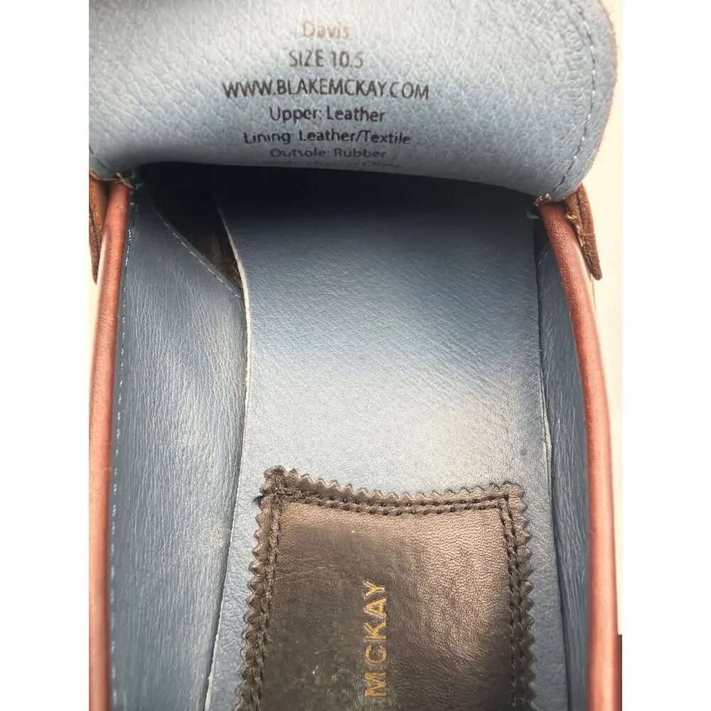 Blake McKay Davis Men’s Brown Leather Penny Loafers Size 10.5 NWOT